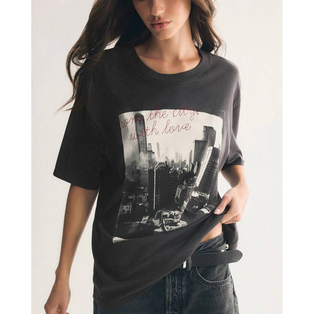 NEW Z SUPPLY big apple city tee in black